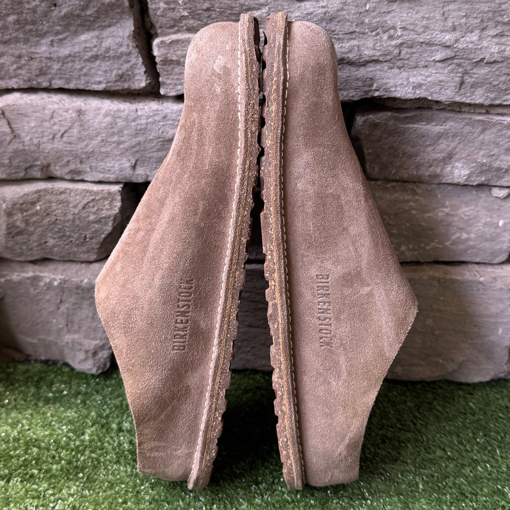 Birkenstock Tan Suede Mules - Picture 7 of 11